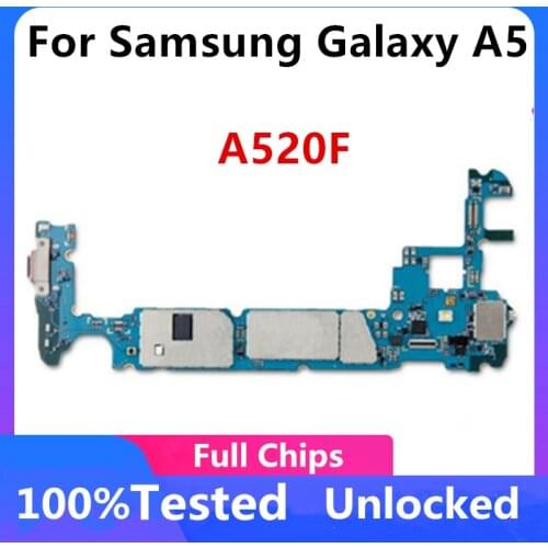 Unlocked 32GB Motherboard for Samsung Galaxy A5 A520F Single SIM With Chips Logic board For Galaxy A5 A520F 1 SIM Free Shipping