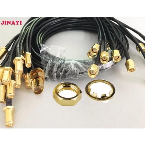 RP-SMA Female Jack to RP-SMA male Plug RF Pigtail Coaxial Jumper Antenna Cable RG174 1m 5m 10m