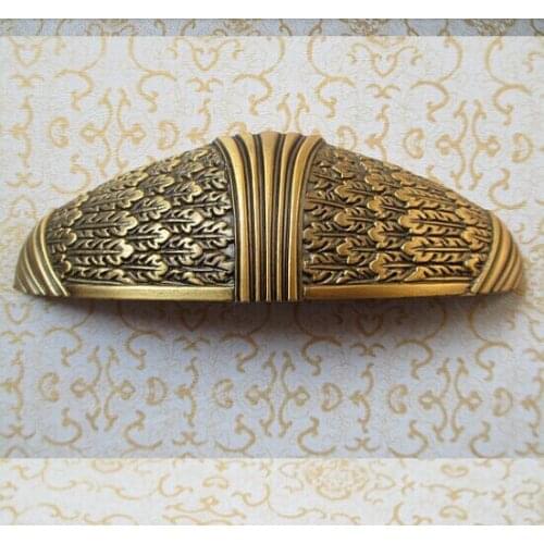 2.5" Drawer Dresser Handles Cup Pulls antique brass Retro Decorative Knob Furniture Cabinet Pull Handle