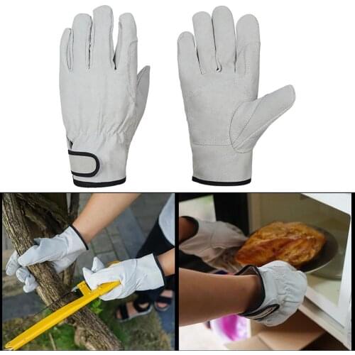 Silver Gray Outdoor BBQ Gloves Nonslip Heat Resistant Kitchen Cooking Gloves Hard Wearing Clamping Glove For Camping Hiking