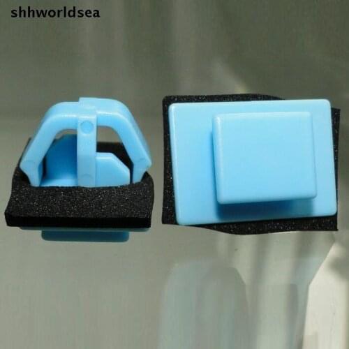 Shhworldsea auto plastic fastener and automotive fasteners blue fender rocker panel moulding clip with sealer 100pcs