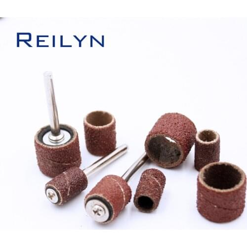 105pcs sand paper ring 80# 120# 400# 600# sand paper wheel grinding bits polishing roller peeling wheel sand paper roller