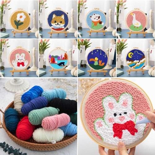 Sewing Accessories DIY Crafts Handmade Needle Thread Needle Punch Embroidery Hoop Cross Stitch Kit Embroidery Sets