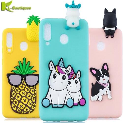 For Samsung Galaxy A20 Case on sFor Fundas Samsung A20 A 20 A205F Cover 3D Doll Toys Candy Soft TPU Silicone Phone Cases Women