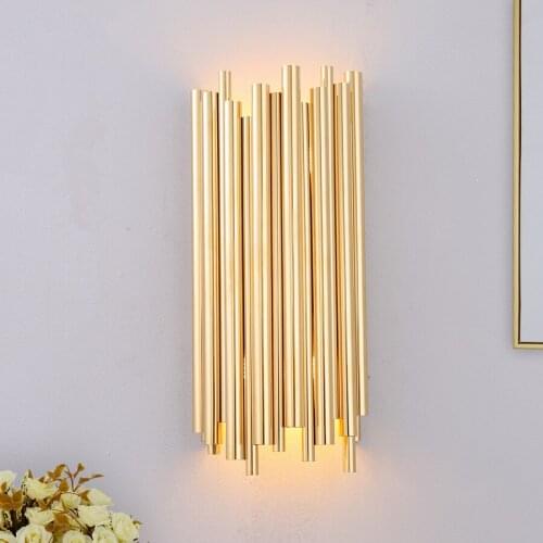 Nordic LED Golden Wall Lamp Hardware Light Body Does Not Rust Personality Sconce Indoor Decorations Wall Light LED G9 85-265V