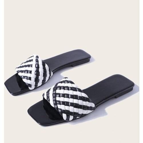 Women Slippers 2021 Summer Slides Open Toe Flat Casual Shoes Leisure Slip-On Sweet Sandals Female Beach Shoes Zapatillas Mujer