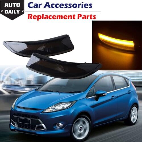 LED Side Mirror Dynamic Turn Signal Blinker Indicator Light Flowing Lamp Fit for Ford Fiesta mk7 08-17