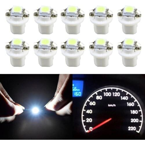 10PCS Car LED Light T5 B8.5D 509T B8.5 1SMD LED Dashboard Bulb Instrument Lights White Blue Red Green Yellow Lamp Wholesale