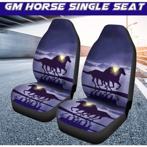 3D Horse Printing Universal Car Seat Covers Front Cushion Full for SUV Protector Interior Accessories Decor
