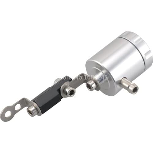 Universal Motorcycles Silver Brake Clutch Cylinder Fluid Oil Tank Cup Reservoir & Oil Pipe Free Shopping