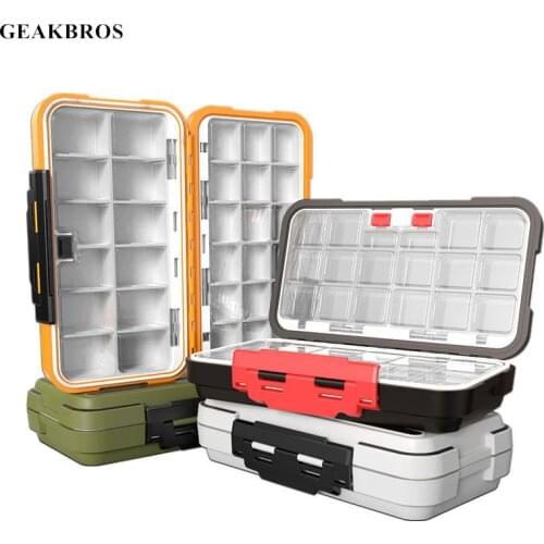 Waterproof Fishing Tackle Box Double-Sided Fishing Bait Minnow Hook Lure Box Storage Carp Fly Fishing Tool Accessories Equipment
