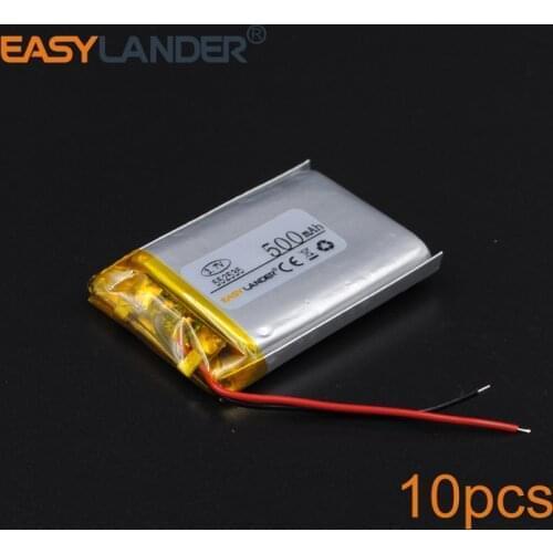 10pcs/Lot 3.7V 500mAh 552535 Lithium li Polymer LiPo Li-ion Battery For Tablet PC Power bank mobile electronic part DIY Speaker