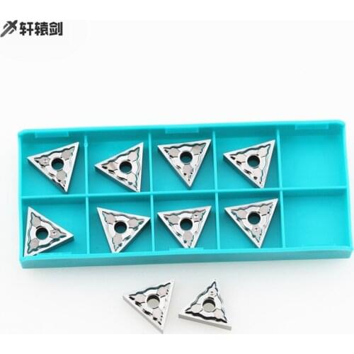 10PCS TNMG160402 TNMG160404 TNMG160408 HA K10 External Turning Tool Aluminum Inserts Cutting CNC Lathe