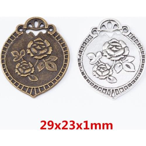 Vintage 10 pcs Charms Rose card Fashion Pendant Zinc Alloy Fit Bracelet Necklace DIY Jewelry Findings 6981