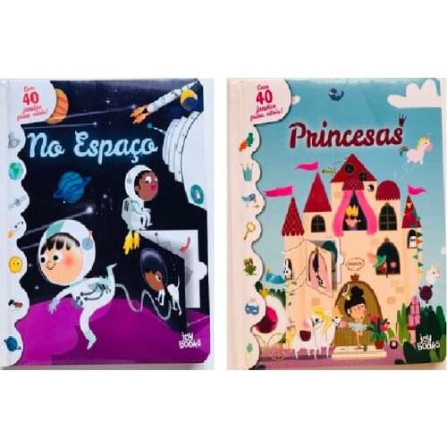 2 Books Parent Child Kids ToddlerTrottie Baby Portuguese Book Early Education Cute Picture 3D Cardboard Libros Book Age 2 up