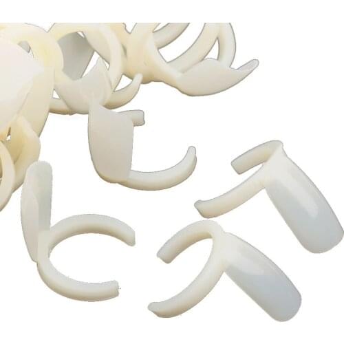 50 Natural False Ring Tips Color Nail Art Polish Display Practice Tool Acrylic Perfect For Home Or Professional Use