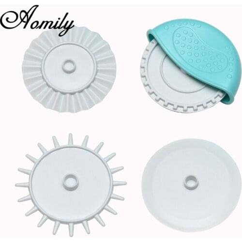 Aomily 4pcs/Set Rolling Pins Fondant Ribbon Cutter Embosser Set Impression Rolling Pin Pastry Roller Embossing Baking Cake Tool