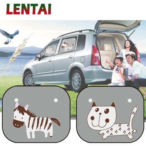 LENTAI Car Side window shade Covers Animal Anti-static For Toyota Avensis Rav4 Audi Q5 A6 Renault Captur Skoda Yeti Ford Mondeo