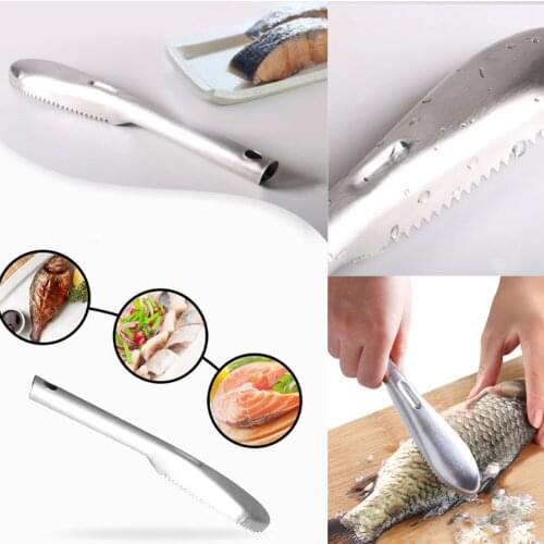 Household Stainless Steel Fish Scales Remover Two-Way Serrated Kitchen In Addition To Fish Clean Scales Gadgets