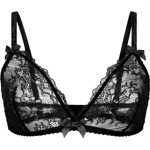 CYHWR sexy comfortable breathable thin cup lace intimates lace solid bra bow