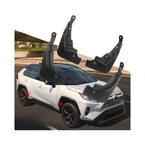 Black Splash Guards Mud Flaps Mud Guards 4pcs For Toyota RAV4 2019 - 2020