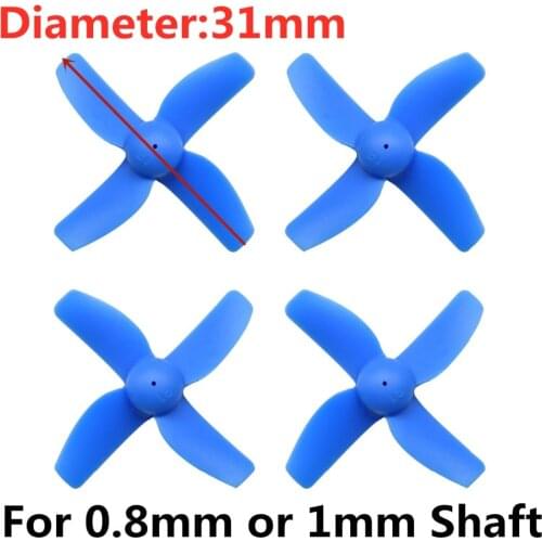 4pcs as showing 31mm four-leaf Props Propellers Blade 0.8mm or 1.0mm Shaft R/C Toys Drone Quadcopter Rc Spare Parts Accessories