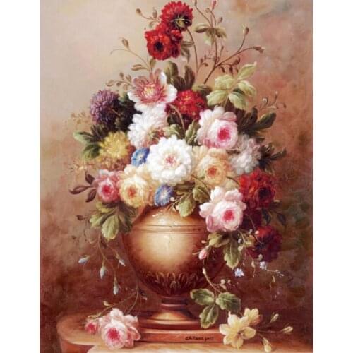 Bottle flower The wooden puzzle 1000 pieces ersion paper jigsaw puzzle white card adult childrens educational toys