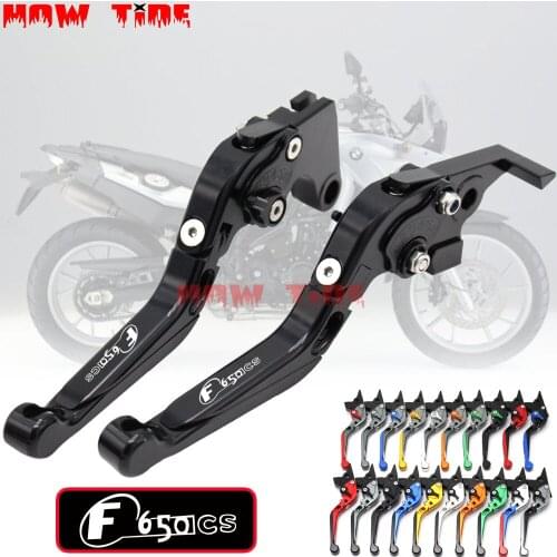 For BMW F650GS F650CS Scarver G650GS G650 Sertao Black Motorcycle Adjustable Folding Extendable Brake Clutch Levers