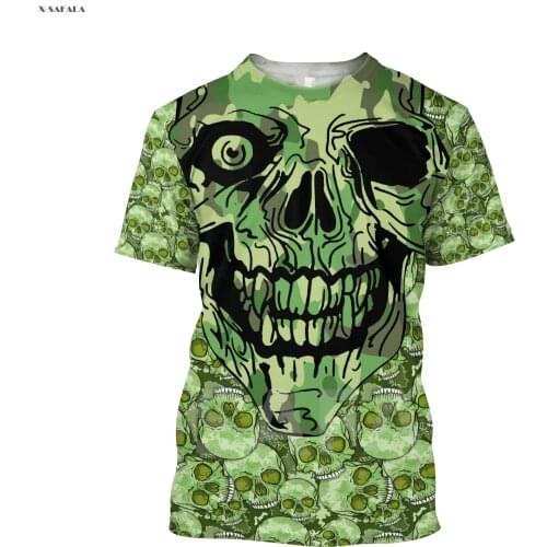 Smile Skull Death Pattern Tattoo Dragon Skull 3D Fashion All Over Printed Round Neck T-Shirt Men Women Harajuku Casual Tee Top