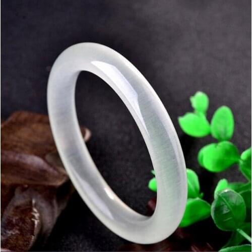 Natural Hetian Jade White Ice 56-62mm Bracelet Elegant Princess Jewelry Best Gift