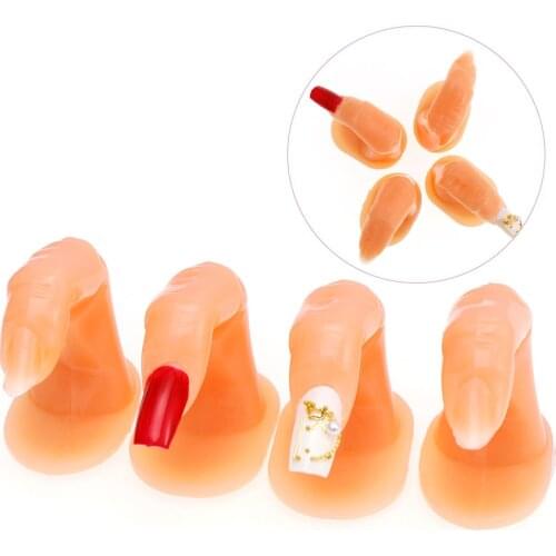 Acrylic Fake Nail Art Model Practice Training Finger Tool Adjustable DIY Manicure Beauty False Nail Tips Display Salon Tools