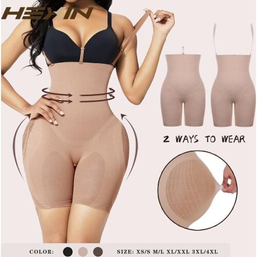 HEXIN Women Full Bodyshaper Underbust Big Ass Lift Up Panty Fajas Colombianas Tummy Control Seamless Shapewear Postpartum Girdle