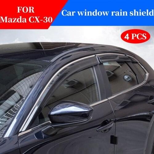 For Mazda cx-30 cx30 window visor car rain guard shiend deflectors awning trim cover exterior car stylinng accessor parts