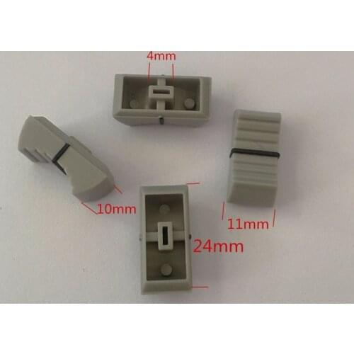 10pcs gray Mixer Dimming table Straight Slip Potentiometer Fader Knob Cap / Push Button Cap 4mm Hole / Fader Cap gray 4mm