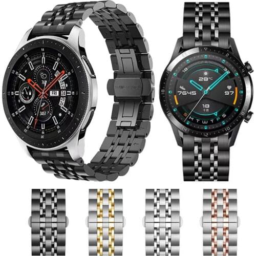 22mm 20mm Metal Band for Samsung Galaxy Watch46mm 42mm Gear S3 frontier Stainless Steel Strap Bracelet for Huawei watch46mm 42mm