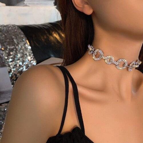 Fashion classic Keychain Rhinestone Necklace collar hot sale party fashion women necklace for her gift