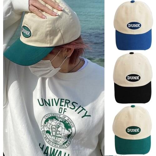 DUNK Embroidery Mens Baseball Cap Snapback Kpop Hip-Hop Summer Hat Fluorescent Green Cotton Womens’ Hat Cotton Sun Hat BQM075