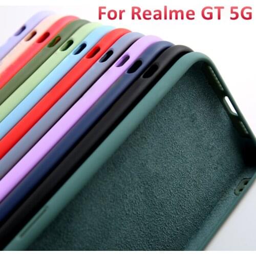 Soft Liquid Silicone Case For Realme GT Neo Flash C21 Narzo 30 5G 8 Pro 7 5G Protective Cover Phone Cases For Realme GT Funda