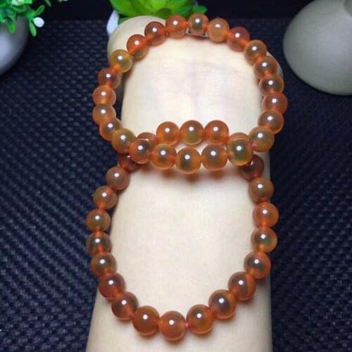 Natural Sugar Heart Gobi Agate Bead Strand Bracelets for Men and Women Charm red gemstone healing elastic bracelet