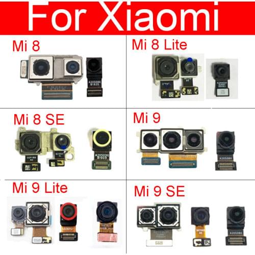 Front & Rear Camera For Xiaomi Mi 8 9 Lite Mi 8se Mi 9 SE Back Main Camera & Small Facing Camera Flex Cable Replacement Parts