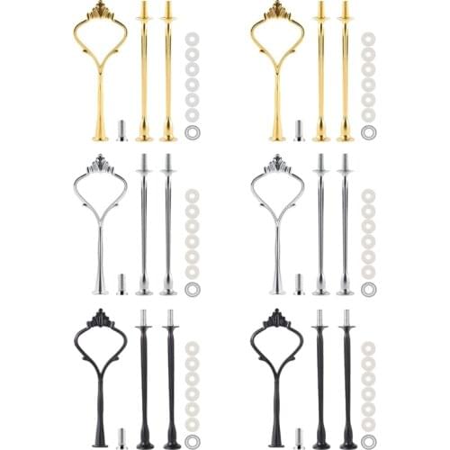 6 Set Tray Hardware for Cake Stand 3 Tier Cake Stand Fitting Hardware Holder for Wedding and Party Serving Tray