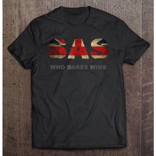 Sas Special Forces Vintage British Army Men TShirt Short Casual 100% COTTON O-Neck men clothing