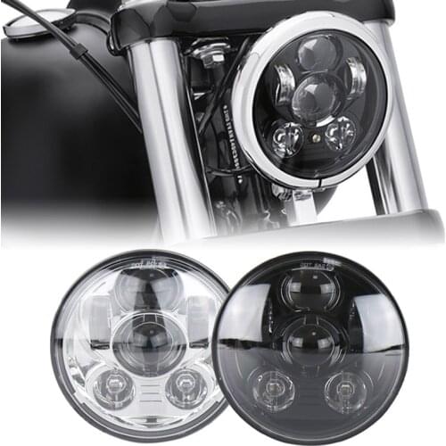 5-3/4" 5.75 Inch LED Projection Motorcycle Headlight DRL For Harley Dyna Sportster IRON Custom XL883 XL883N XL1200 XL1200C