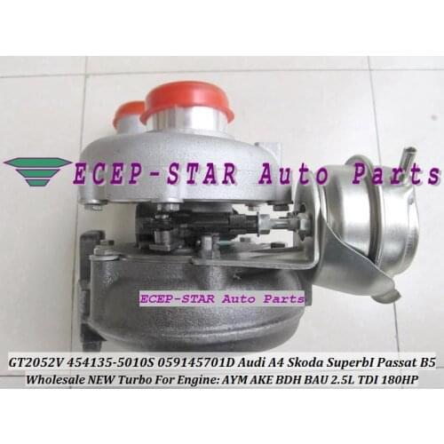 Free Ship GT2052V 454135 454135-5010S 059145701K Turbo Turbocharger For AUDI A4 A6 A8 For Skoda Superb VW Passat B5 AKE BDH 2.5L