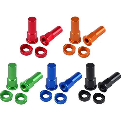 Universal Red Black Blue Orange Green Rim Lock Nut Spacer Kit Motocross Dirt Pit Bike rim nut motorcycle accessories parts #8298
