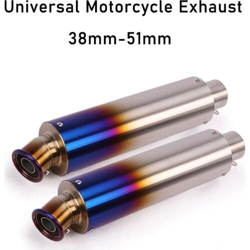 51mm Motorcyle Exhaust Pipe Exhaust Silencer with DB Killer For Ninja250 400 300 TNT600 CBR300 PCX125