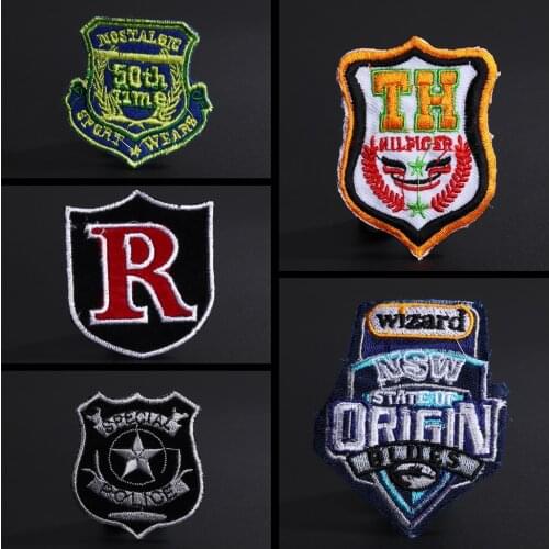 High Quality Letter Embroidery Patches Military Emblem Camouflage Clothing Jeans Decal DIY Decoration Badge Wholesale