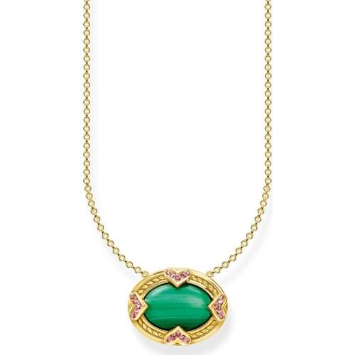 Green Oval Necklace Gold Fine Jewelry 925 Sterling Silver Vintage Gift For Women 2021 Summer Brand New Arrivals High Qulity
