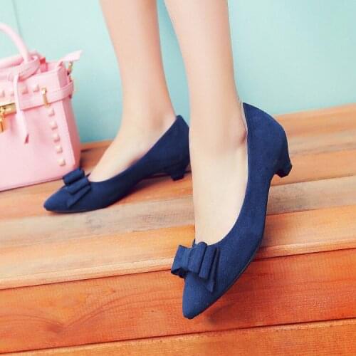Big Size Ladies high heels women shoes woman pumps Pure color light-mouthed slim-heeled single shoes