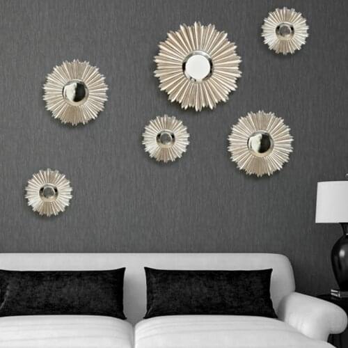 1PCS Sun Wall Mirror Decor Decoration Mount TV Backdrop Party Room Hanging The Suns Nursery Decoration Intdoor QT324513